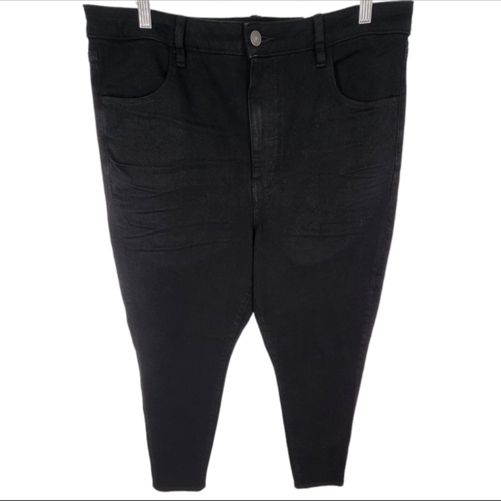 American Eagle Short Dream Super Hi-Rise Jegging Black SZ 18 Short NWT